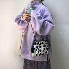 Turtleneck Pullover / Floral Midi Skirt