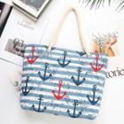 Anchor Print Tote Bag Blue - M