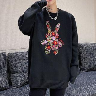Rabbit Patch Oversized Sweatshirt