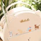 Cat Embroidery Circular Cross Bag