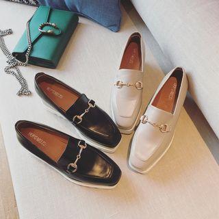 Chain Detail Platform Loafers