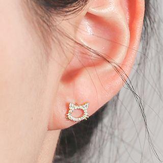 Non-matching Unicorn Cat & Fish Bone Earring