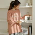 Letter Fleece-lined T-shirt