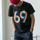 69 Rainbow Color Print Short-sleeve Tee