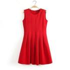 Pleated A-line Dress