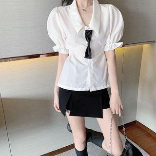 Puff-sleeve Shirt / Skort