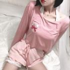 Long-sleeve T-shirt / Halter Top / Skirt / Shorts / Set