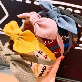 Lettering Bow Accent Headband