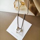 Geometry Necklace 1 Pc - Necklace - Silver - One Size