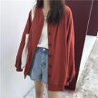 Puff-sleeve Plain Shirt