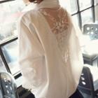 Lace Back Long-sleeve Shirt