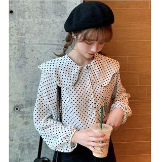 Peter Pan Collared Polka Dot Shirt