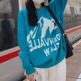 Long Sleeve Mountain Jacquard Sweater