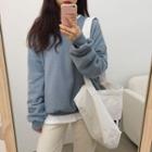 Plain Pullover Sweatshirt