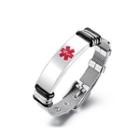 Fashion Elegant Medical Logo 316l Stainless Steel Bracelet Silver - One Size