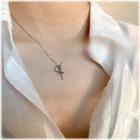Cross Pendant Necklace 2135 - Silver - One Size
