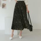 Pleated Paint-splatter Culottes