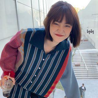 Striped Color Block Collared Sweater