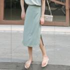 Side-slit Midi Skirt