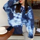 Crewneck Tie-dye Cardigan