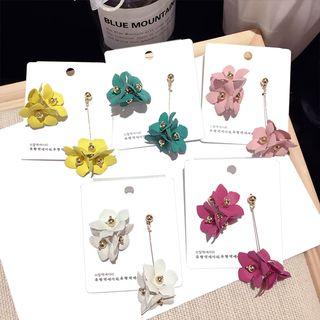 Layered Flower Dangle Earring