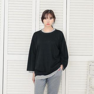Drop-shoulder Wide-sleeve Pullover
