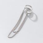 Layered Chained Sterling Silver Cuff Earring