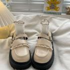 Platform Ruffle Strap Mary Jane Shoes