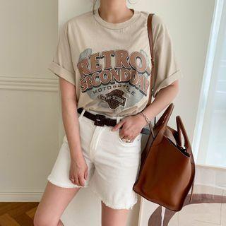 Zip-fly Frayed Cotton Shorts