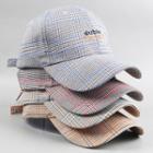 Plaid Embroidered Lettering Baseball Cap