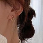Letter E Rhinestone Sterling Silver Dangle Earring