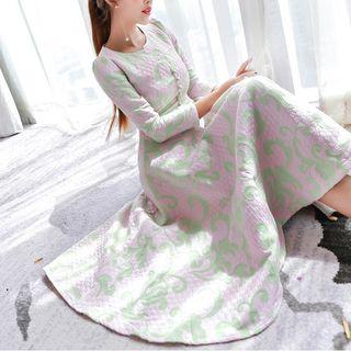 Jacquard Maxi A-line Dress