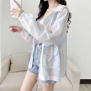 Gradient Chiffon Jacket