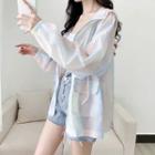 Gradient Chiffon Jacket