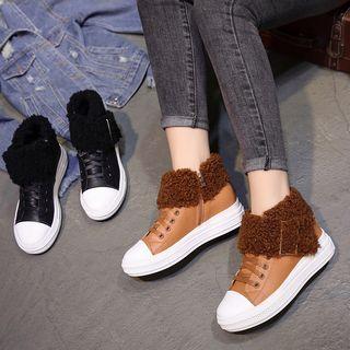 Fleece-panel Sneakers