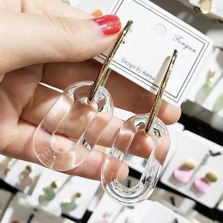 Acrylic Oval Dangle Earring As Shown In Figure - One Size
