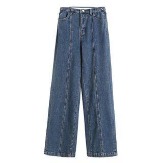 Lace-up Baggy Straight Leg Jeans