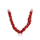 Fashion Simple Irregular Red Coral Necklace  - One Size