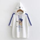 Printed Short Sleeve Hoodie
