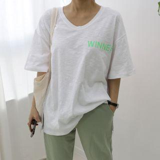 Printed Letter-patched M Lange T-shirt