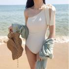 One-shoulder Bow Swimsuit