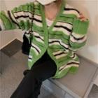 Striped Cardigan Stripe - Green - One Size