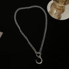 Moon Charm Necklace 4341 - Silver - One Size