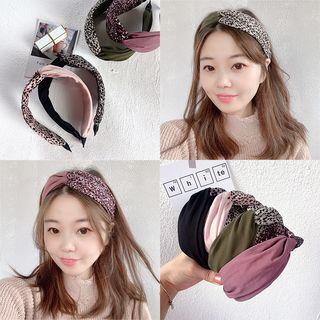 Leopard-print Paneled Headband
