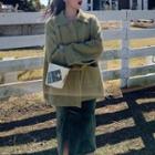 Plain  Fleece Coat / Plain Slipdress
