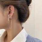 Set Of 2: Alloy Chained Earring + Cuff Earring