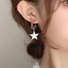 Star Shell Alloy Dangle Earring 1 Pair - White & Gold - One Size