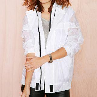 Sheer Hooded Jacket