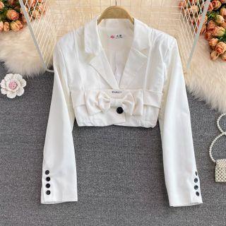 Bow Detail Crop Blazer