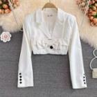 Bow Detail Crop Blazer